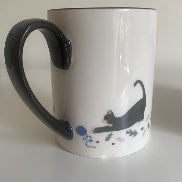 Martha Stewart Collection Winter Holiday Mugs Set of 2 Macy’s 2015 Cat Owl - Picture 7 of 12